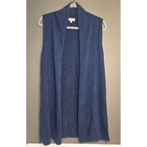 Cashmere Long Layering Old Money Sleeveless Sweater Cardigan